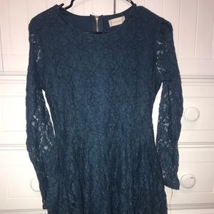 aqua lace altar’d state dress, never worn!!